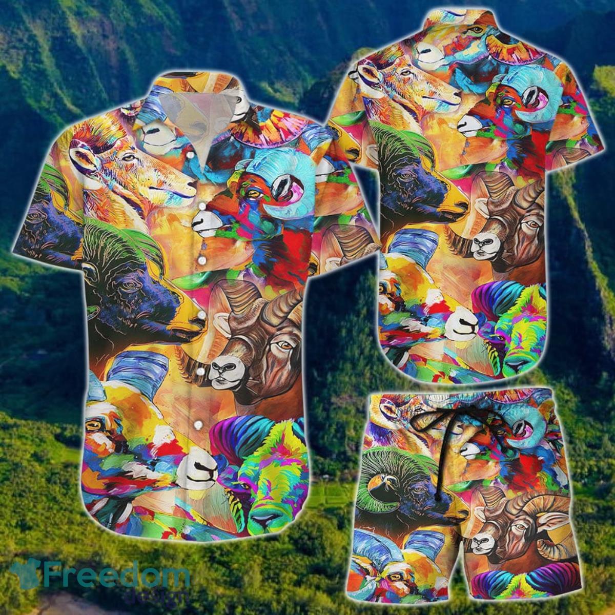 Animals Hawaiian Shirt And Short For Men And Womens Product Photo 1