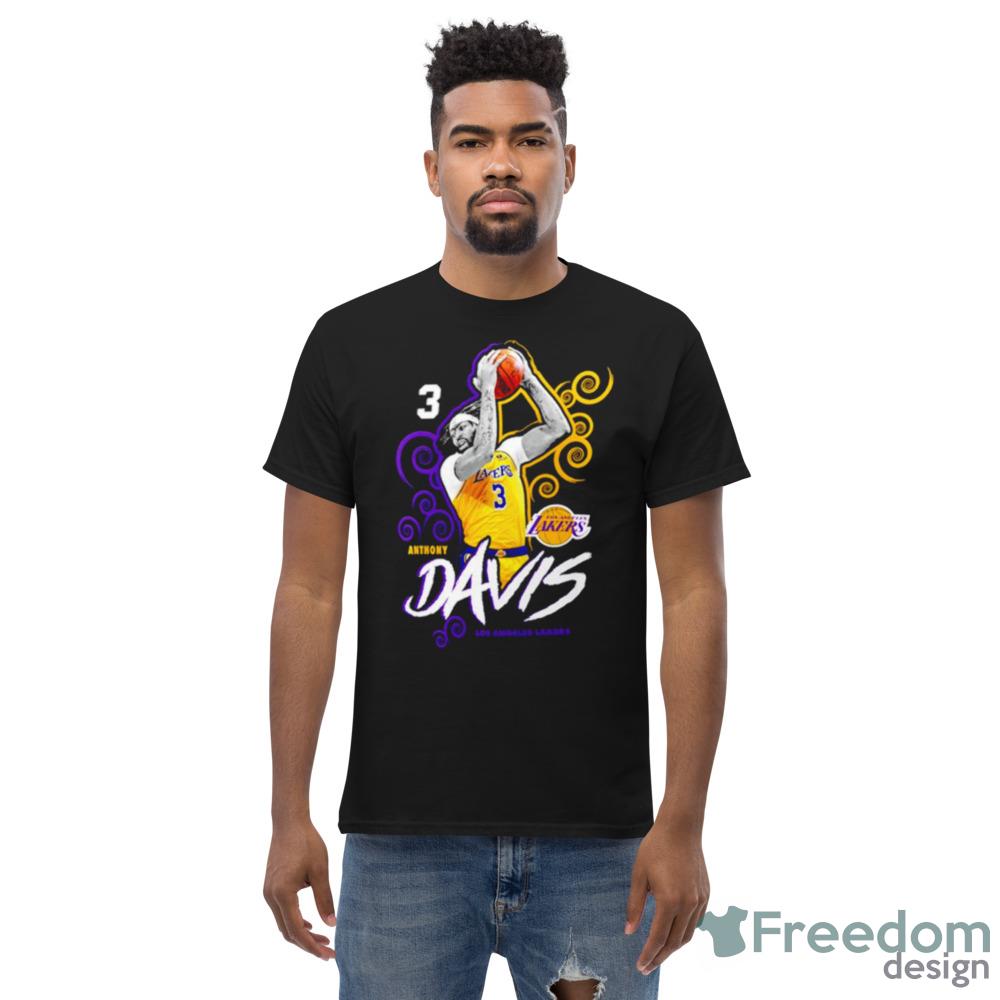 Youth Los Angeles Lakers Anthony Davis White Team Name & Number T-Shirt