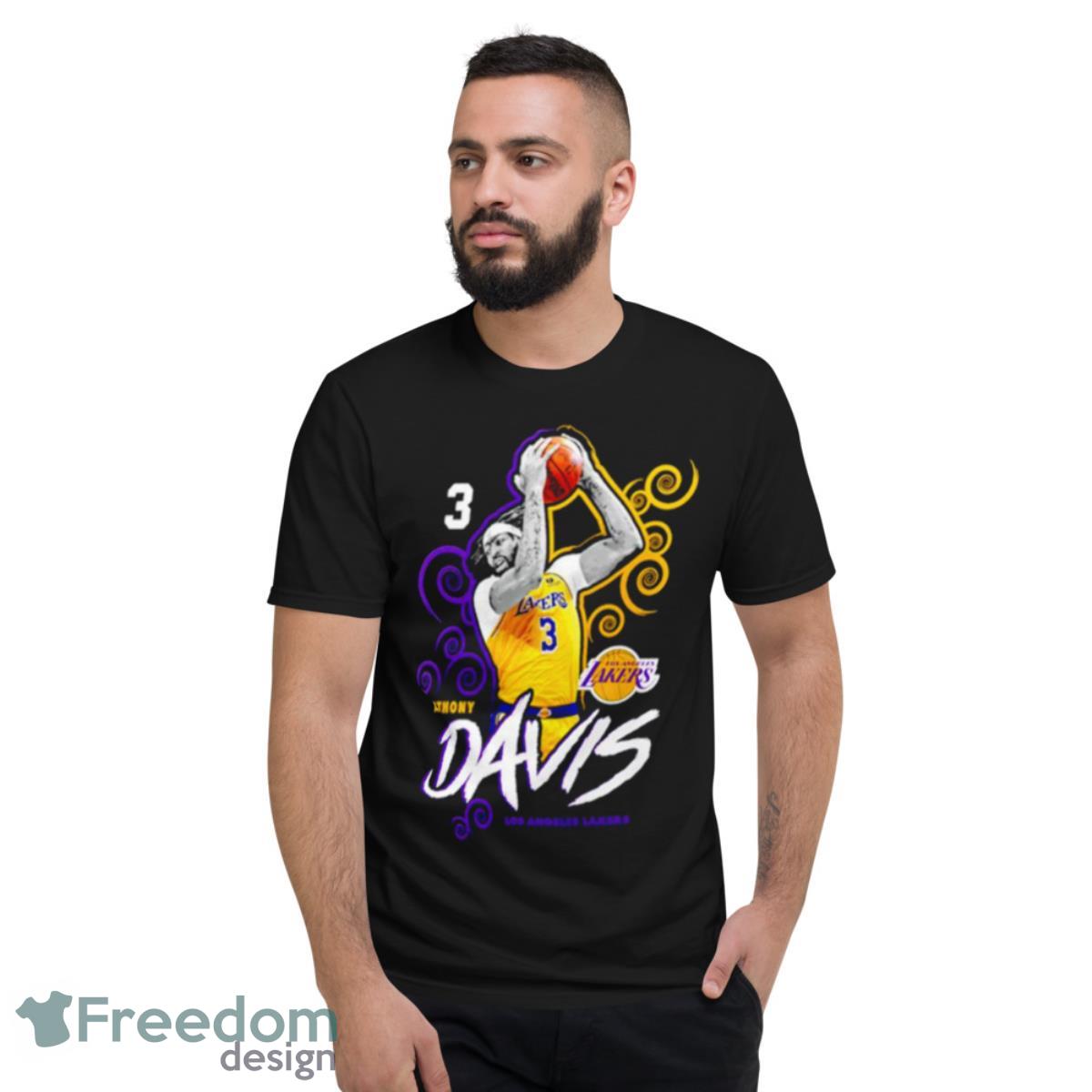 Anthony Davis Los Angeles Lakers Player Name & Number Shirt - Short Sleeve T-Shirt