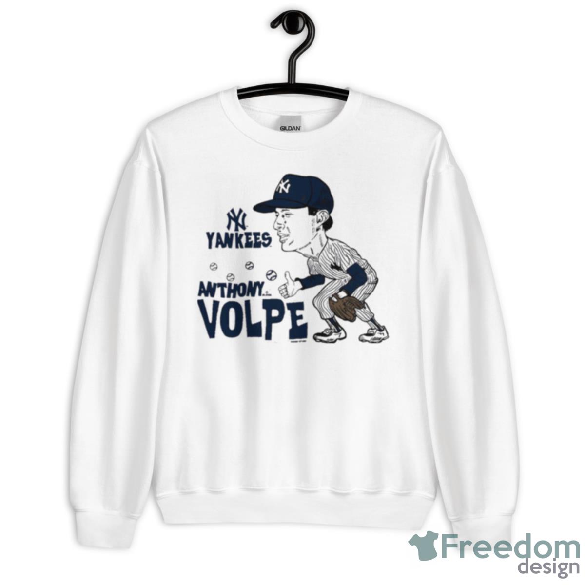 Anthony Volpe New York Yankees Caricature Shirt - Unisex Heavy Blend Crewneck Sweatshirt