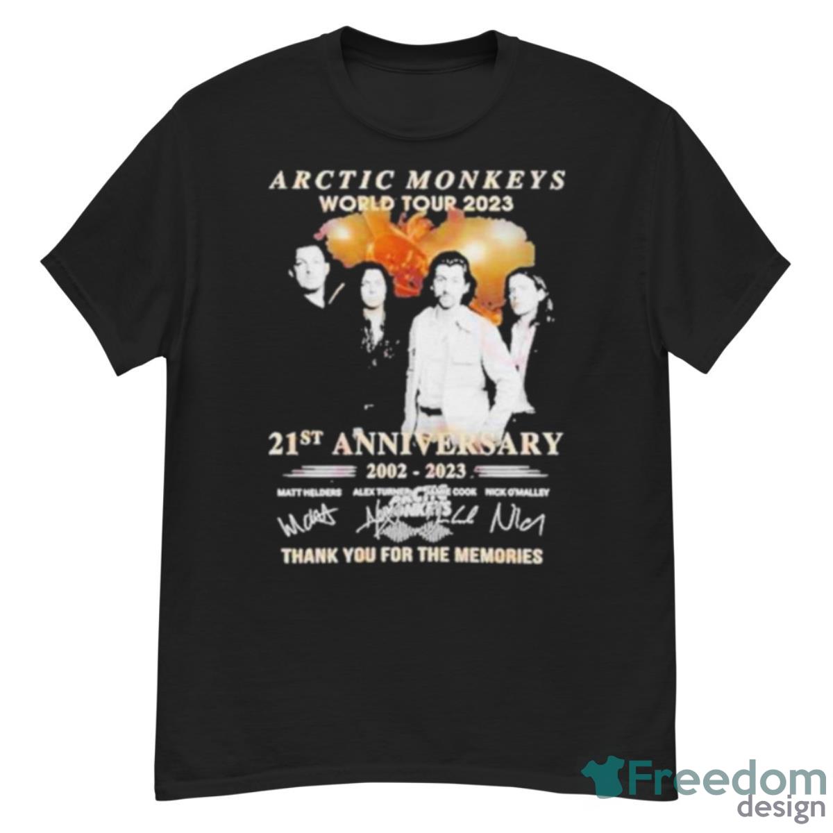 Arctic Monkeys World Tour 2023 21st Anniversary 2002 – 2023 Thank You For The Memories T Shirt - G500 Men’s Classic T-Shirt