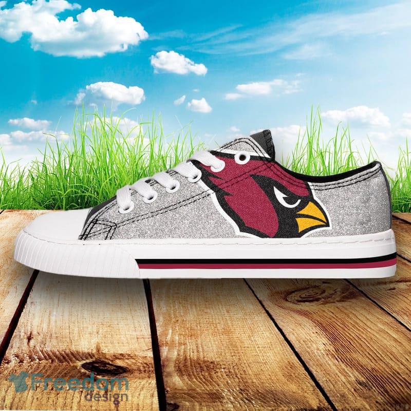 Arizona Cardinals NFL Men And Women Glitter Low Top Canvas Shoes For Fans - Arizona Cardinals NFL Womens Glitter Low Top Canvas Shoes_2