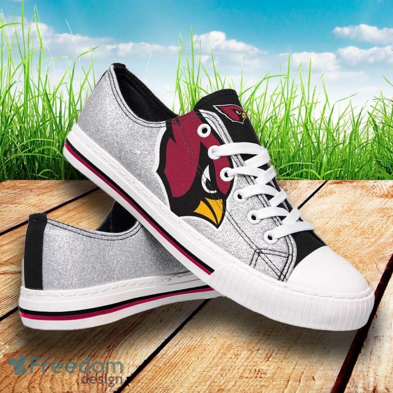Arizona Cardinals NFL Men And Women Glitter Low Top Canvas Shoes For Fans - Arizona Cardinals NFL Womens Glitter Low Top Canvas Shoes_1