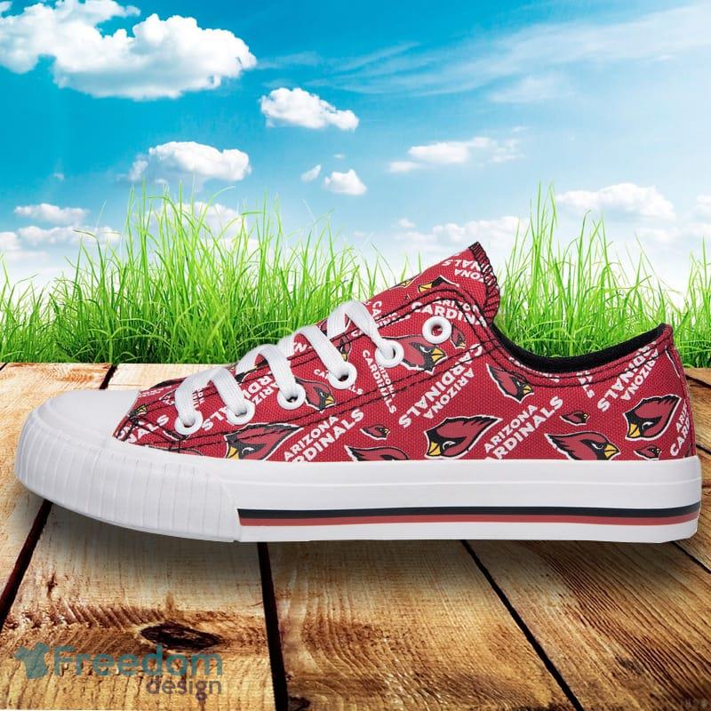 Arizona Cardinals NFL Men And Women Low Top Repeat Print Canvas Shoes For Fans - Arizona Cardinals NFL Womens Low Top Repeat Print Canvas Shoes_2