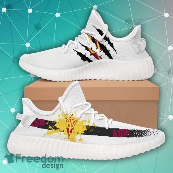 Arizona State Sun Devils NCAA Sport Teams Top Branding Trends Shoes Yeezy Style 2 Sneakers - Arizona State Sun Devils NCAA Sport Teams Top Branding Trends Custom Shoes Yeezy v2 Sneakers_1