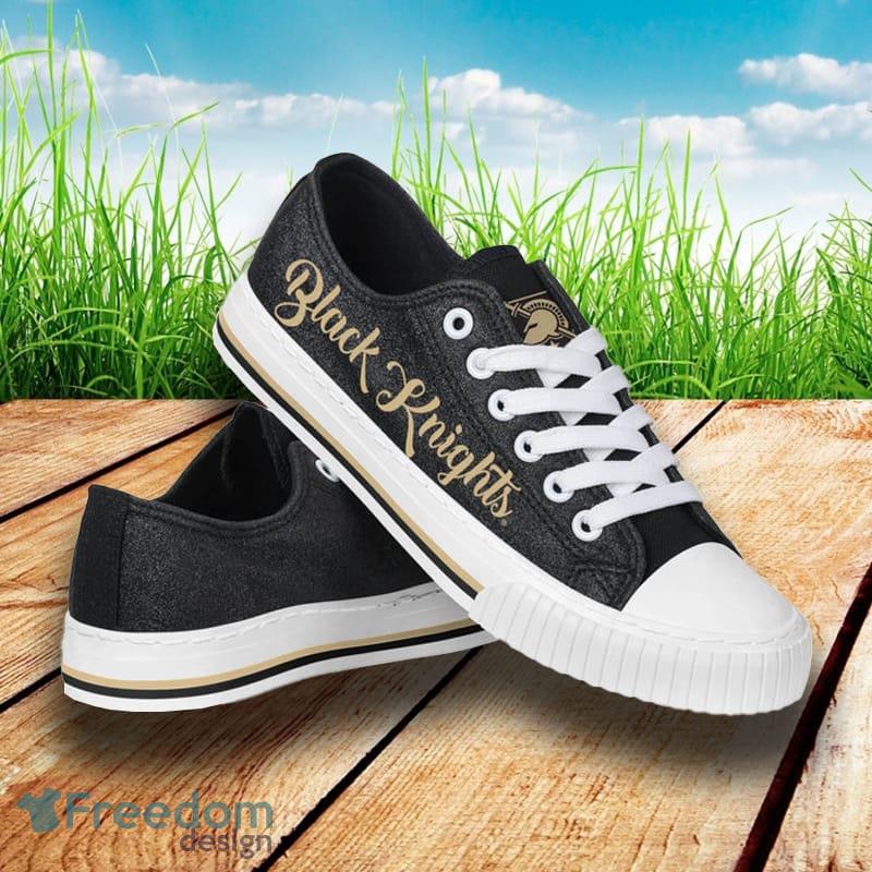 Army Black Knights NCAA Men And Women Color Glitter Low Top Canvas Shoes For Fans - Army Black Knights NCAA Womens Color Glitter Low Top Canvas Shoes_1