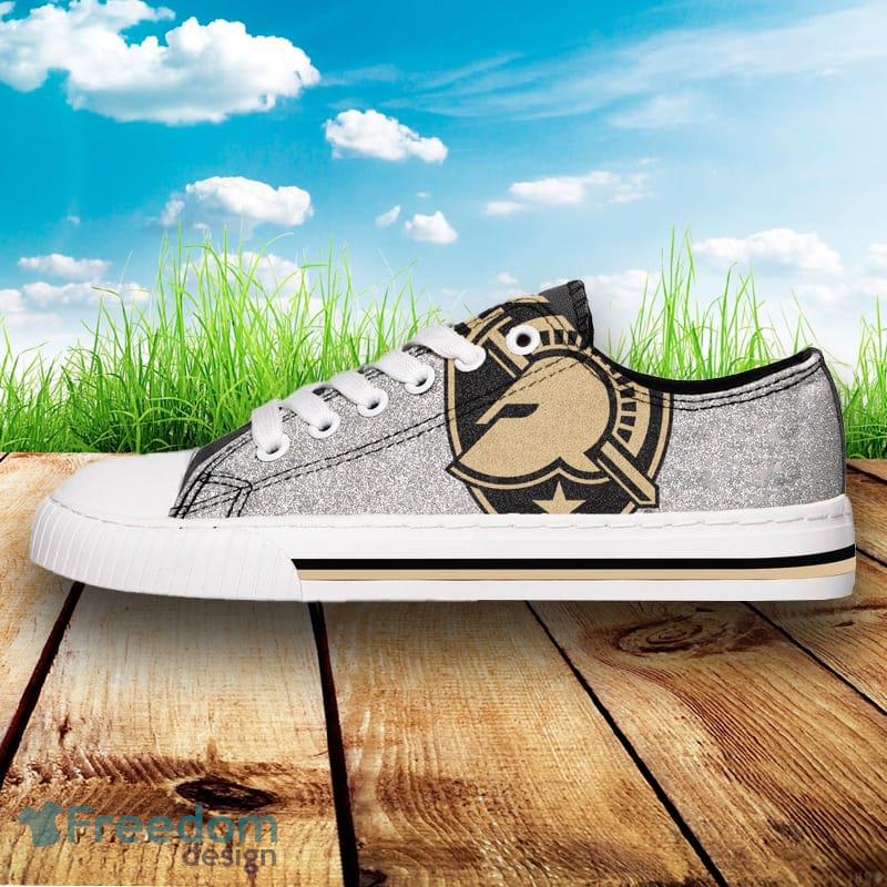 Army Black Knights NCAA Men And Women Glitter Low Top Canvas Shoes For Fans - Army Black Knights NCAA Womens Glitter Low Top Canvas Shoes_2