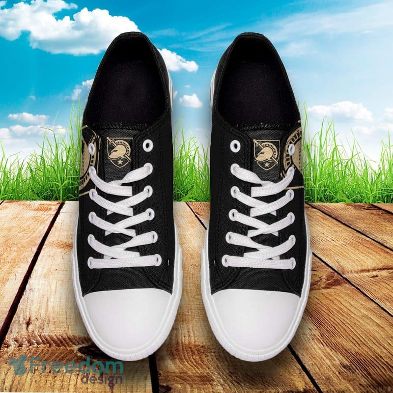 Army Black Knights NCAA Men And Women Low Top Big Logo Canvas Shoes For Fans - Army Black Knights NCAA Mens Low Top Big Logo Canvas Shoes_2
