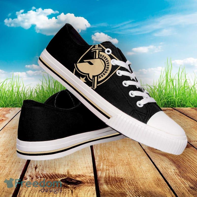 Army Black Knights NCAA Men And Women Low Top Big Logo Canvas Shoes For Fans - Army Black Knights NCAA Mens Low Top Big Logo Canvas Shoes_1