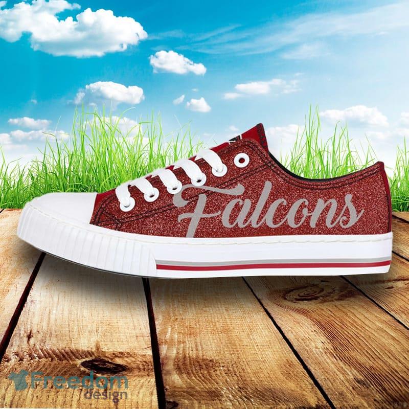 Atlanta Falcons NFL Men And Women Color Glitter Low Top Canvas Shoes For Fans - Atlanta Falcons NFL Womens Color Glitter Low Top Canvas Shoes_2