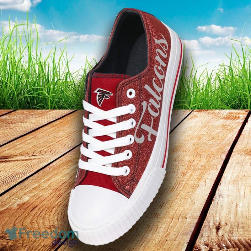Atlanta Falcons NFL Men And Women Color Glitter Low Top Canvas Shoes For Fans image Atlanta Falcons NFL Men And Women Color Glitter Low Top Canvas Shoes For Fans - Atlanta Falcons NFL Womens Color Glitter Low Top Canvas Shoes_3