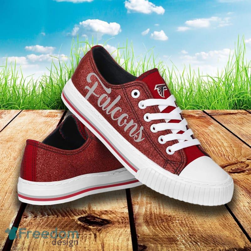 Atlanta Falcons NFL Men And Women Color Glitter Low Top Canvas Shoes For Fans - Atlanta Falcons NFL Womens Color Glitter Low Top Canvas Shoes_1