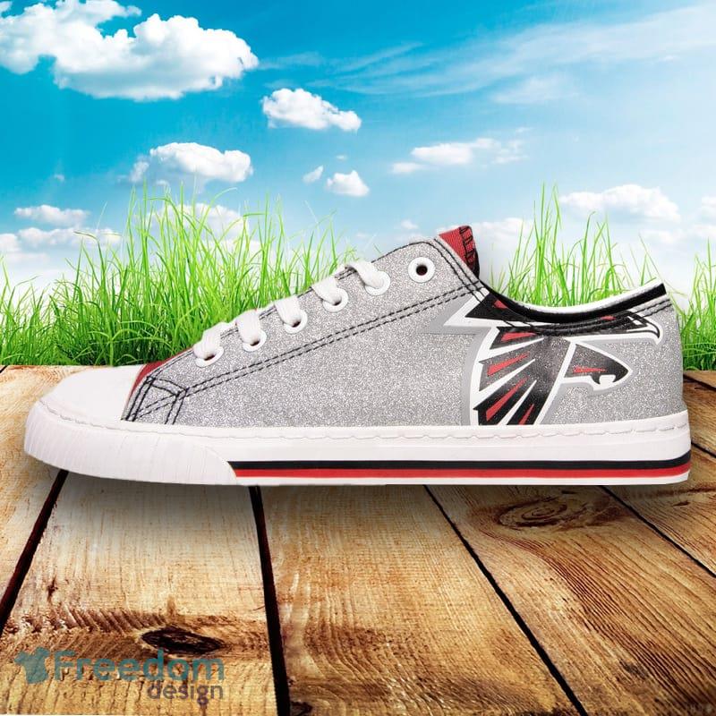 Atlanta Falcons NFL Men And Women Glitter Low Top Canvas Shoes For Fans - Atlanta Falcons NFL Womens Glitter Low Top Canvas Shoes_2