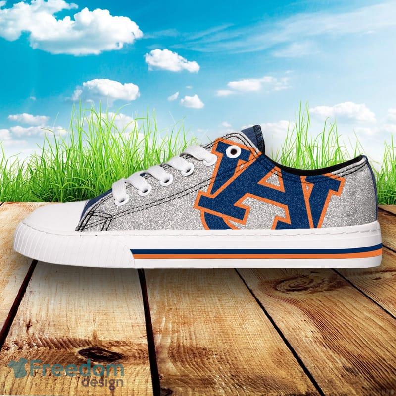 Auburn Tigers NCAA Men And Women Glitter Low Top Canvas Shoes For Fans - Auburn Tigers NCAA Womens Glitter Low Top Canvas Shoes_2