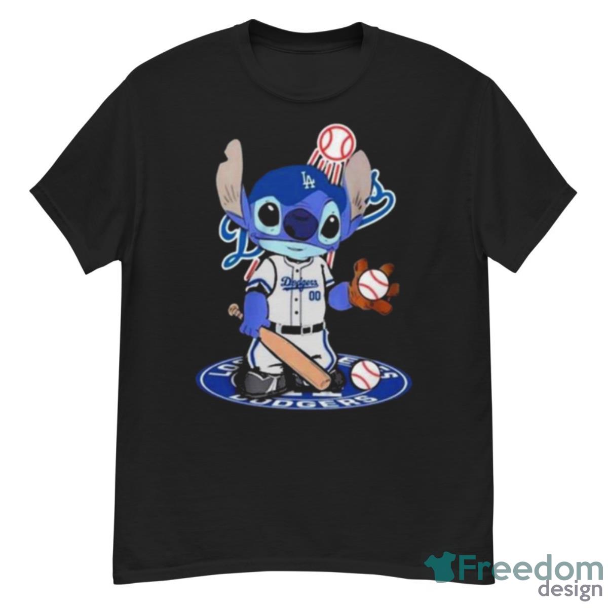 Baby Stitch Los Angeles Dodgers Baseball Logo 2023 T Shirt - G500 Men’s Classic T-Shirt