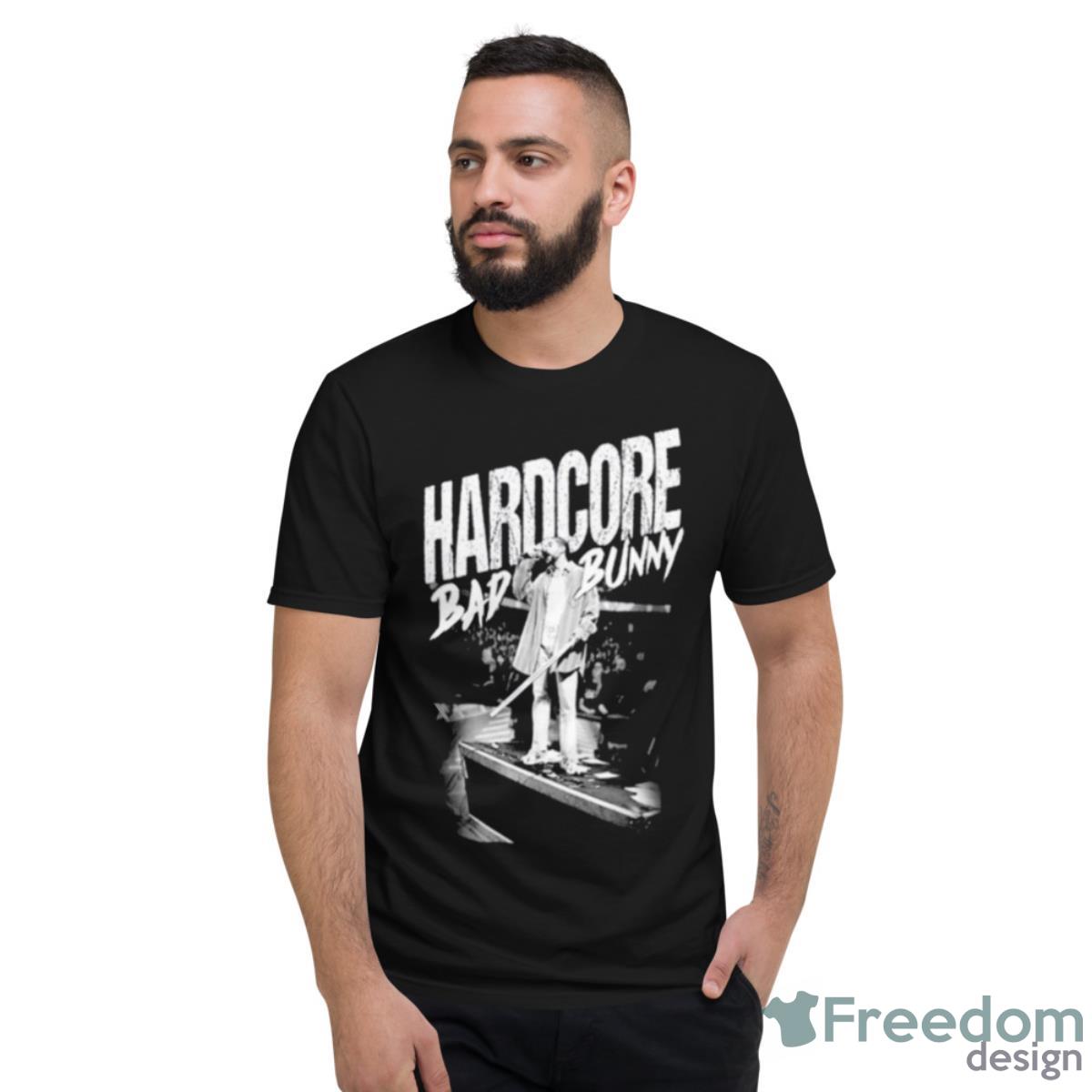 Bad Bunny Hardcore Announcer’s Table Shirt - Short Sleeve T-Shirt