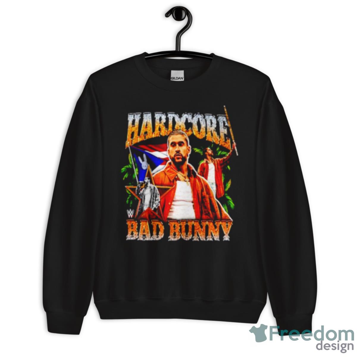 Bad bunny shirt Bad red bunny white t shirt - Freedomdesign