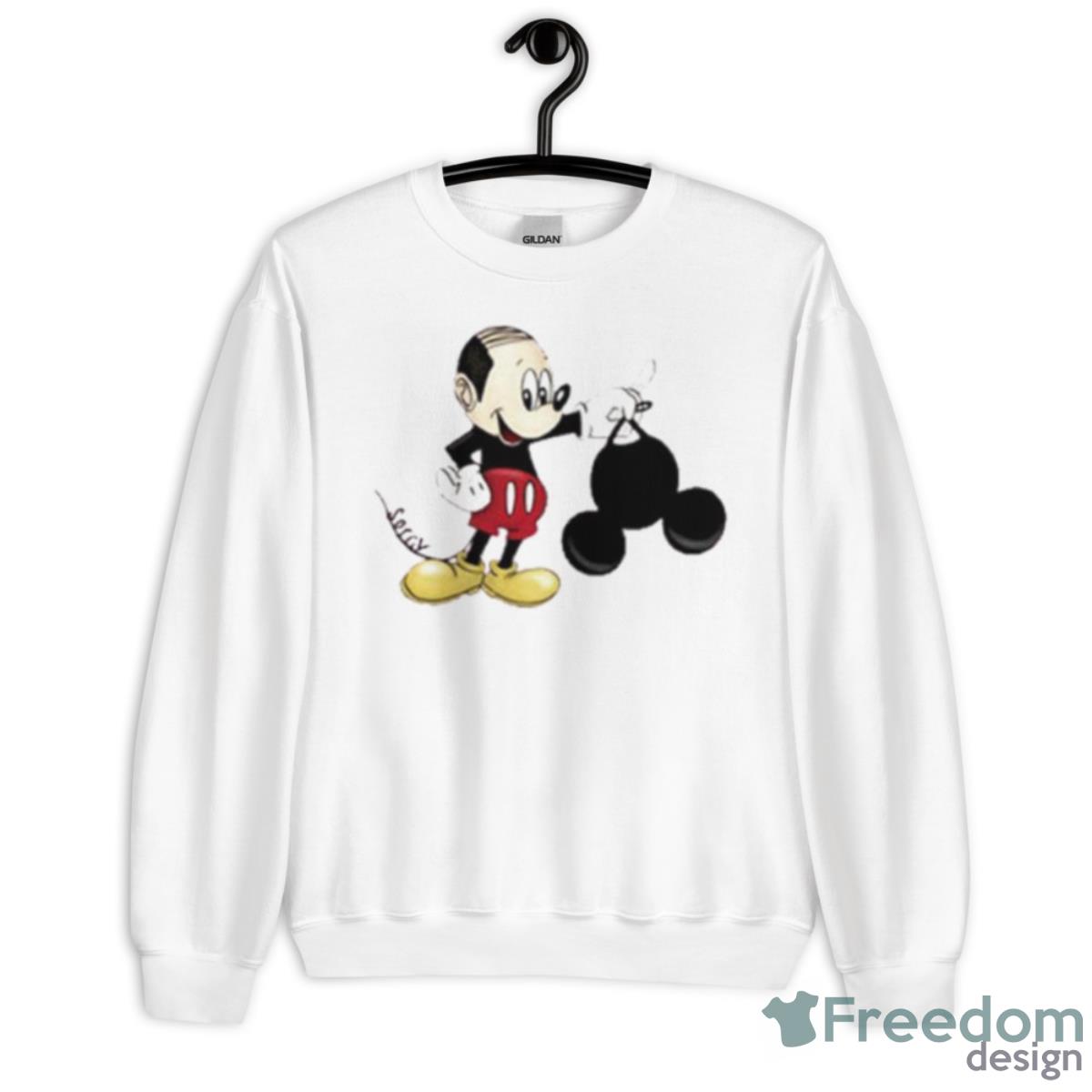 Bald Mickey Mouse Ears Meme Shirt - Unisex Heavy Blend Crewneck Sweatshirt