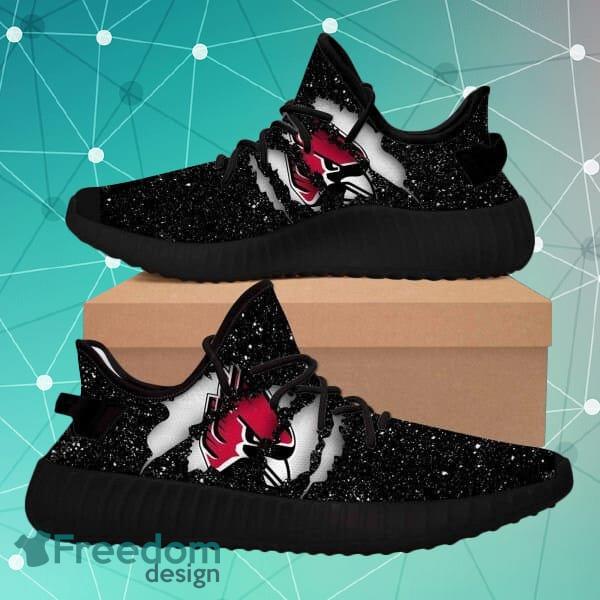 Ball State Cardinals NCAA Sport Teams Top Branding Trends Gift For Fans Black Shoes Yeezy Style 2 Sneakers - Ball State Cardinals NCAA Sport Teams Top Branding Trends Custom Perfect Gift For Fans Black Shoes Yeezy v2 Sneakers_1