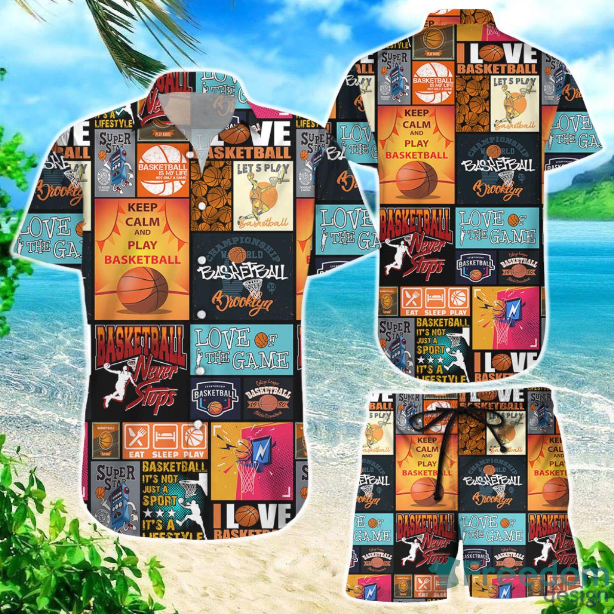 Basketball Hawaiian Shirt Keep Calm And Play Basketball Basketball Gift Ideas Product Photo 1