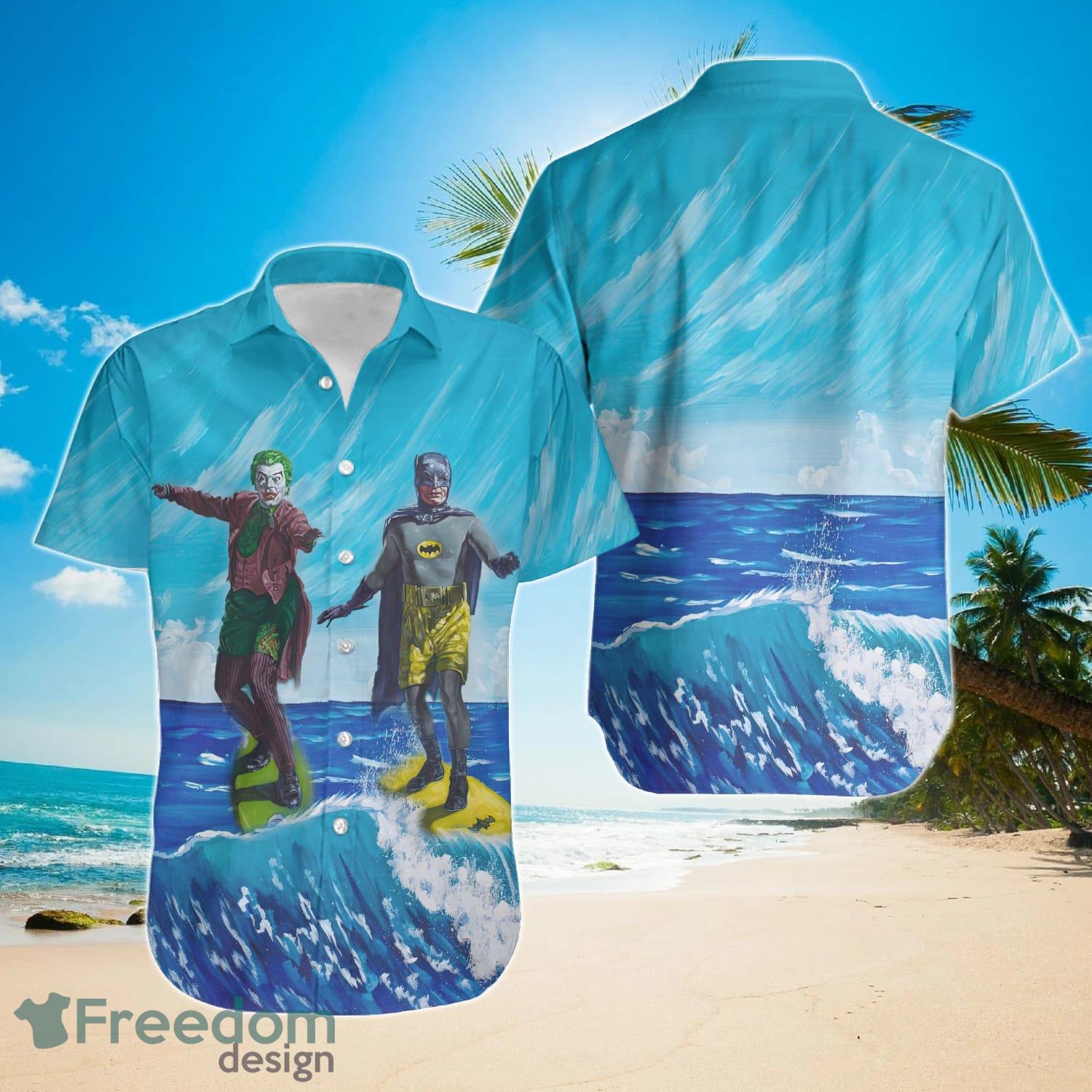 Batman And Joker Surfing Hawaiian Shirt - Freedomdesign