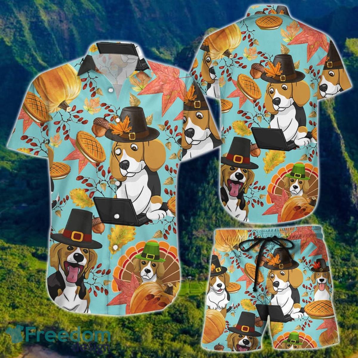 Beagle Hawaiian Shirt And Short For Men And Women Product Photo 1