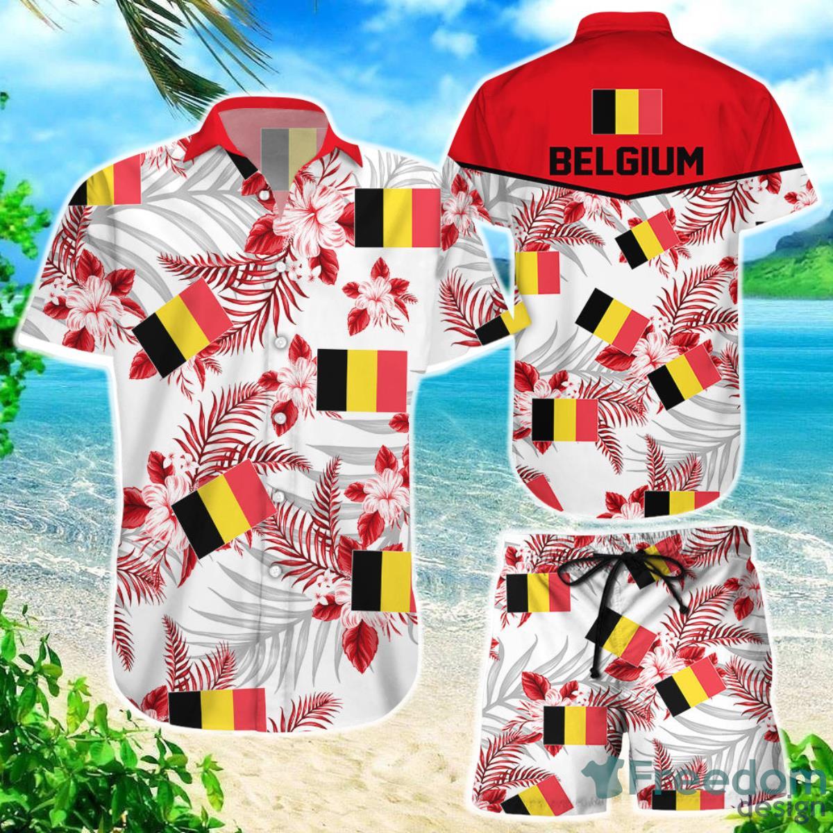 Belgium National Soccer Team Qatar World Cup 2022 Season Winter World Cup 3D Hawaiian Shirt Product Photo 1