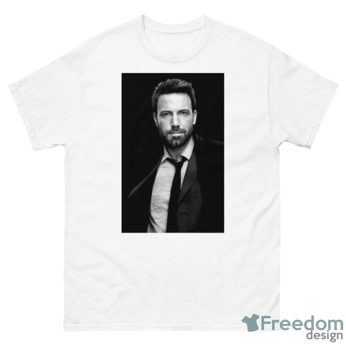 Ben Affleck Black And White Shirt - 500 Men’s Classic Tee Gildan