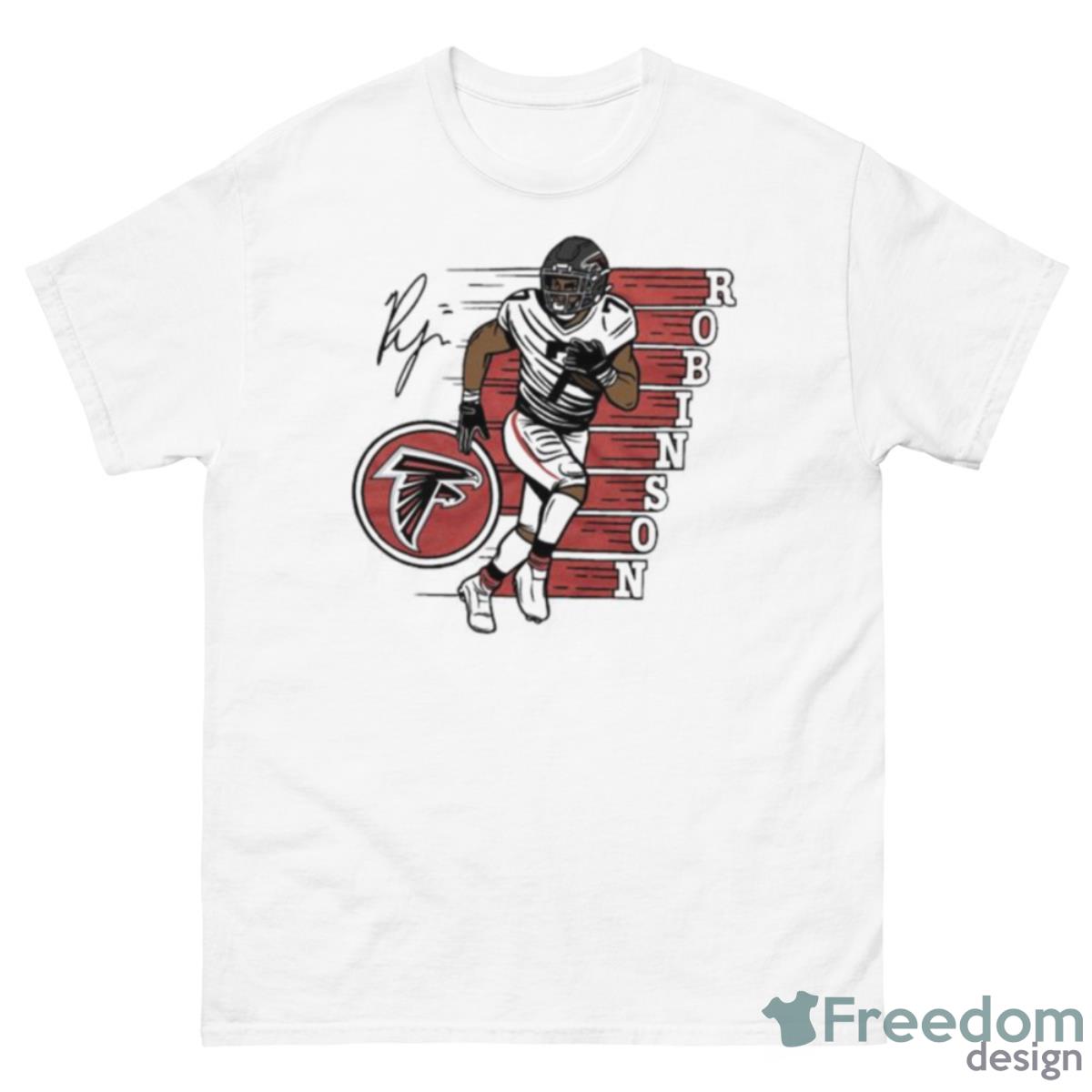 Bijan Robinson Atlanta Falcons 2023 NFL Draft First Round Pick Caricature Shirt - 500 Men’s Classic Tee Gildan