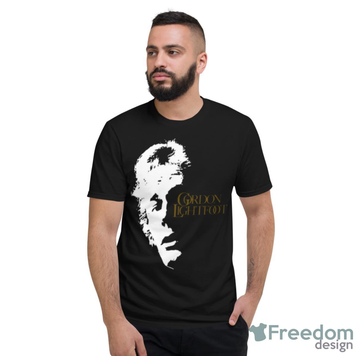 Black And White Gordon Lightfoot Silhouette Shirt - Short Sleeve T-Shirt