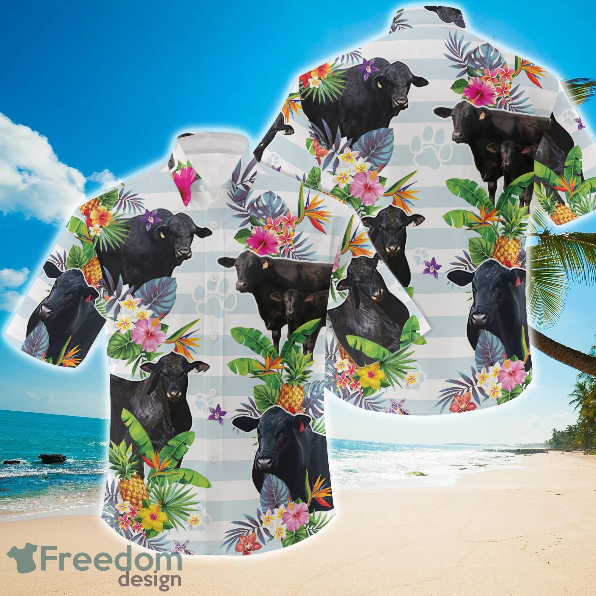 Black Angus Cow Hawaiian Shirts Product Photo 1