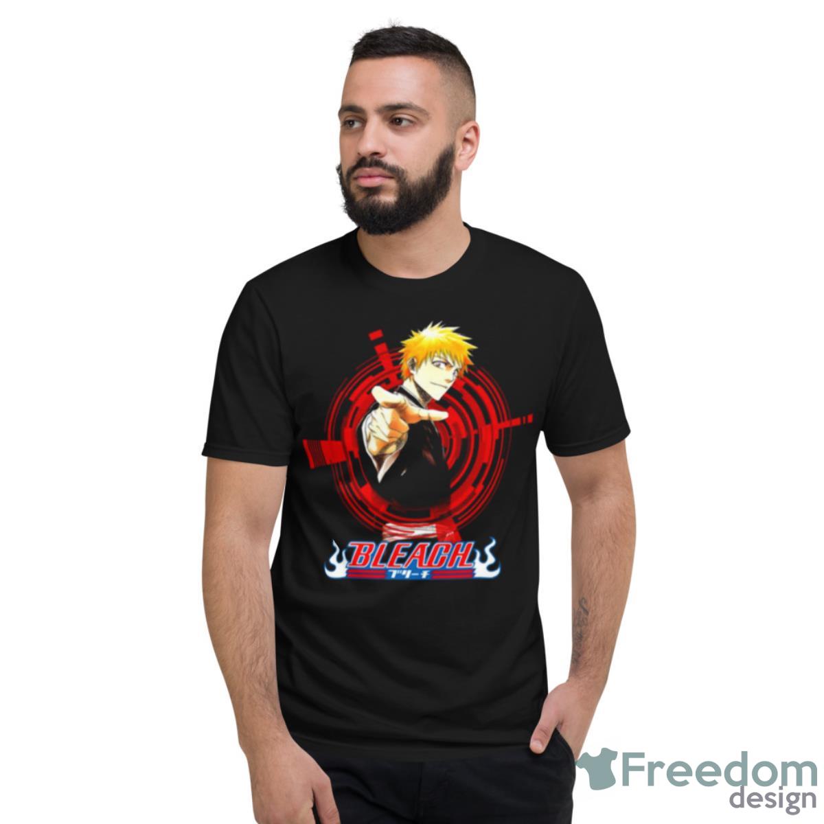 Bleach Red Illustration Ichigo Kurosaki Shirt - Short Sleeve T-Shirt