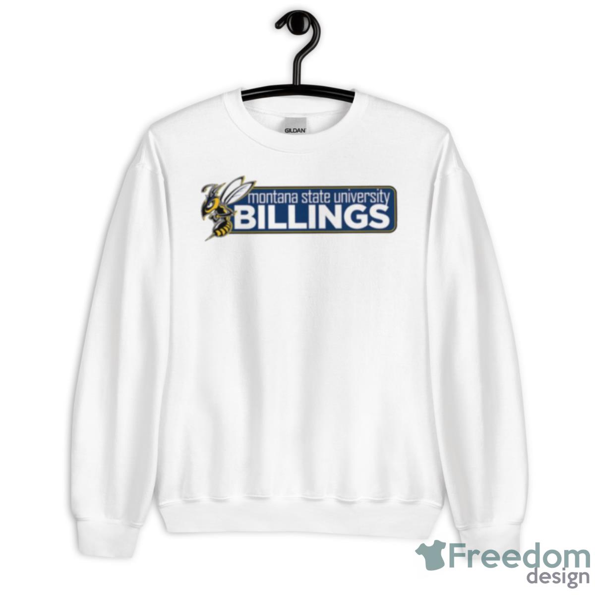 Blue Logo Montana State Billings Yellowjackets Shirt - Unisex Heavy Blend Crewneck Sweatshirt