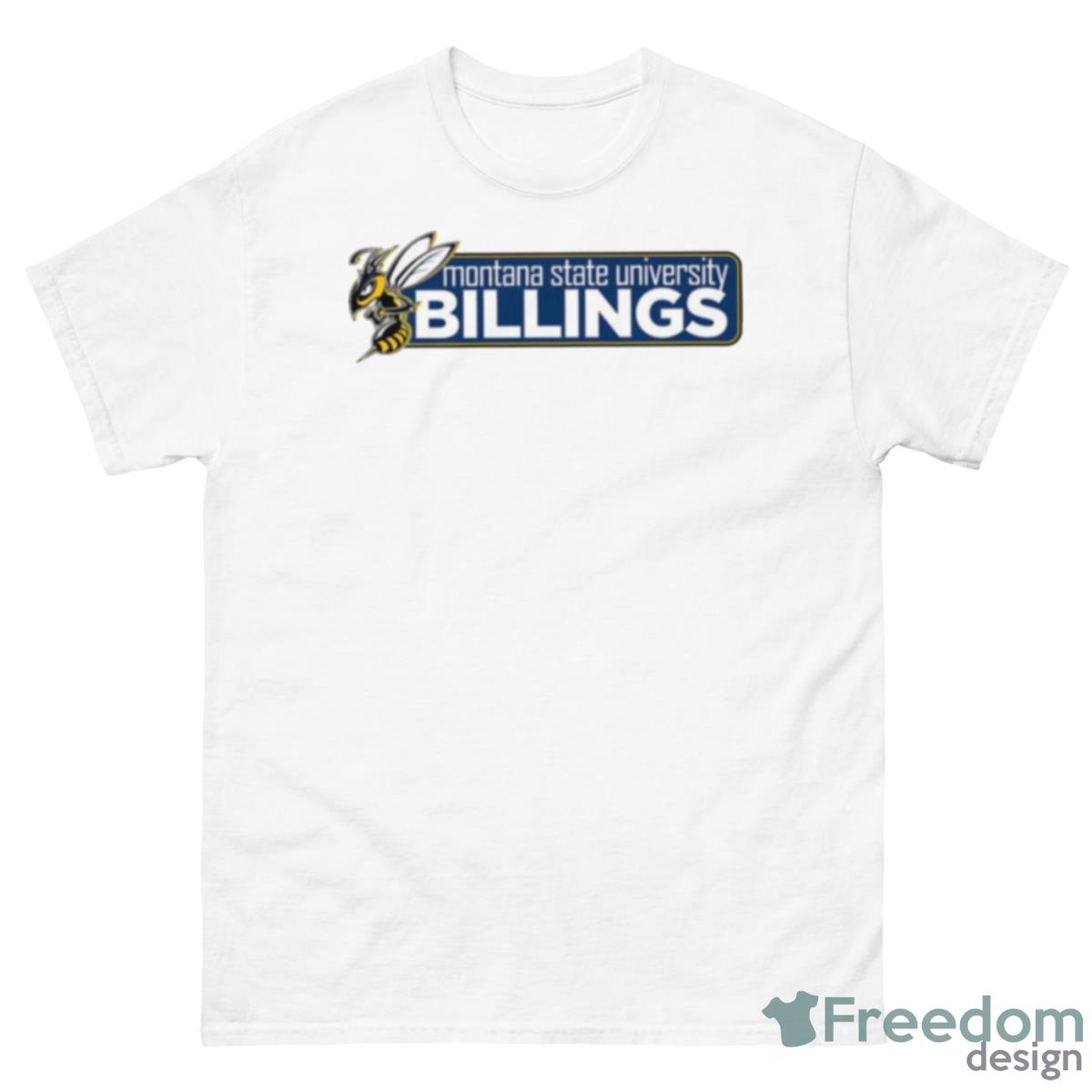 Blue Logo Montana State Billings Yellowjackets Shirt - 500 Men’s Classic Tee Gildan