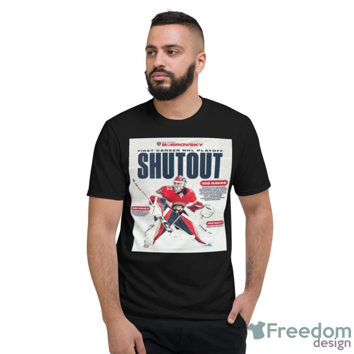 BobRovsky First Career NHL Playoff Shutout T Shirt - Short Sleeve T-Shirt