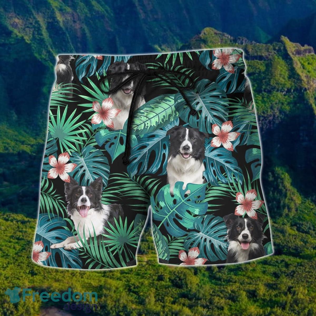 Border Collie Hawaiian Shirt And Short For Men And Women Product Photo 2