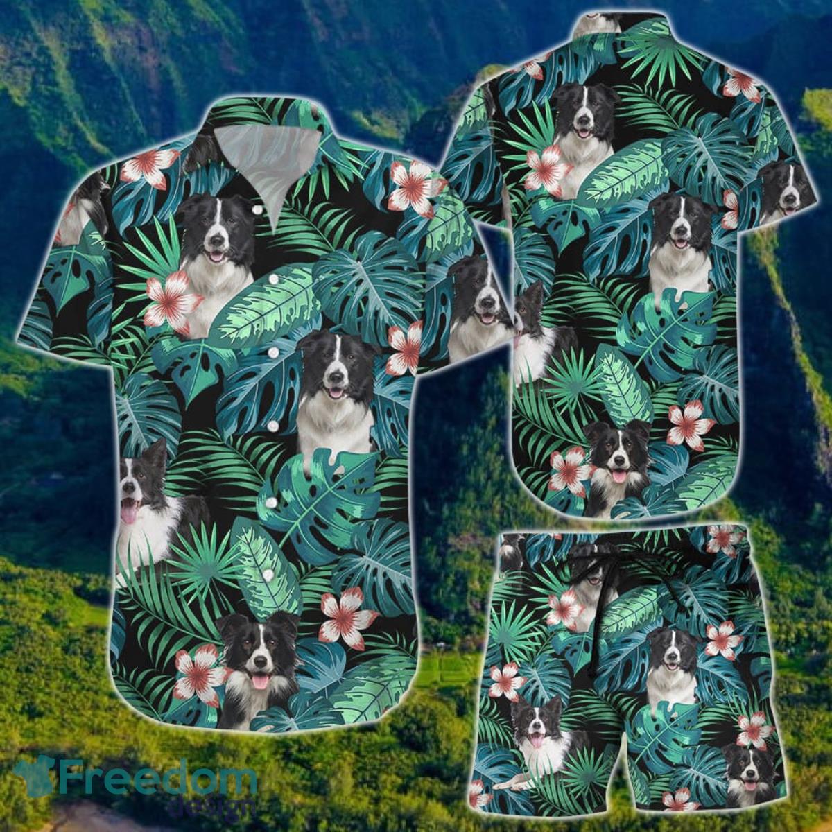 Border Collie Hawaiian Shirt And Short For Men And Women Product Photo 1