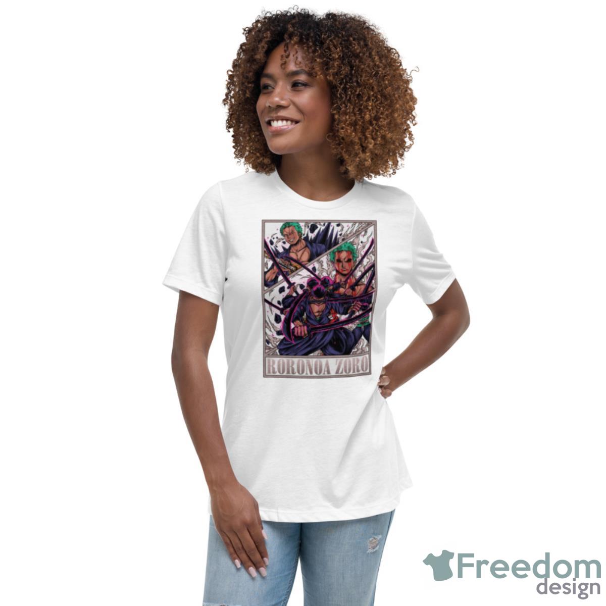Born In The East Blue Roronoa Zoro One Piece Shirt - Womens Relaxed Short Sleeve Jersey Tee Born In The East Blue Roronoa Zoro One Piece Shirt - Womens Relaxed Short Sleeve Jersey Tee