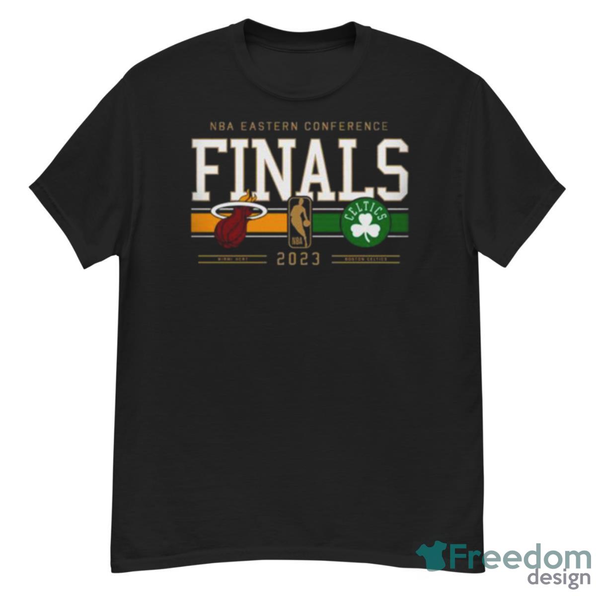 Boston Celtics Vs. Miami Heat Sportiqe Unisex 2023 NBA Eastern Conference Finals Matchup Tri Blend T Shirt - G500 Men’s Classic T-Shirt