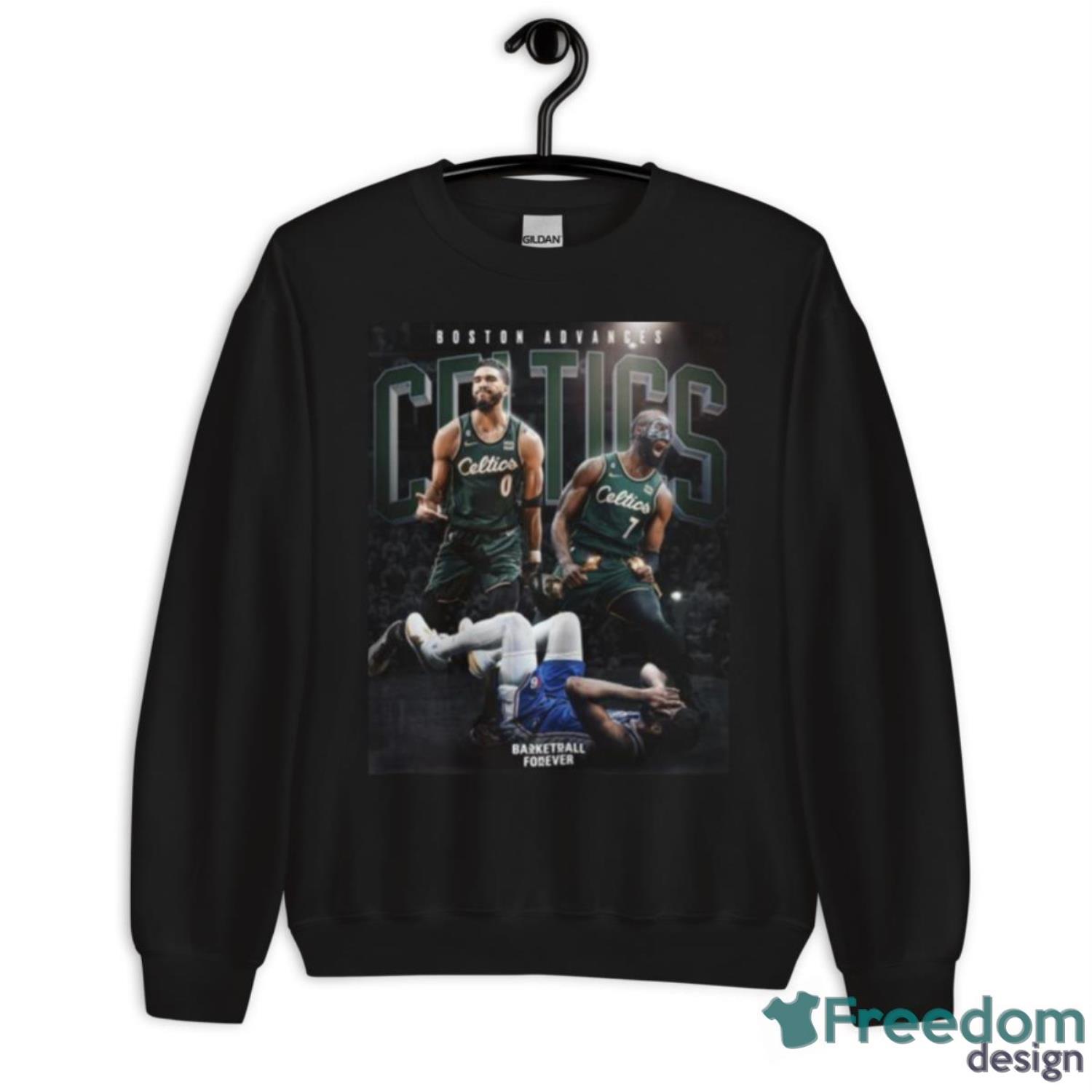 Boston Celtics Win Phi Advances Eastern Conference Finals 2023 Shirt image Boston Celtics Win Phi Advances Eastern Conference Finals 2023 Shirt - Unisex Crewneck Sweatshirt