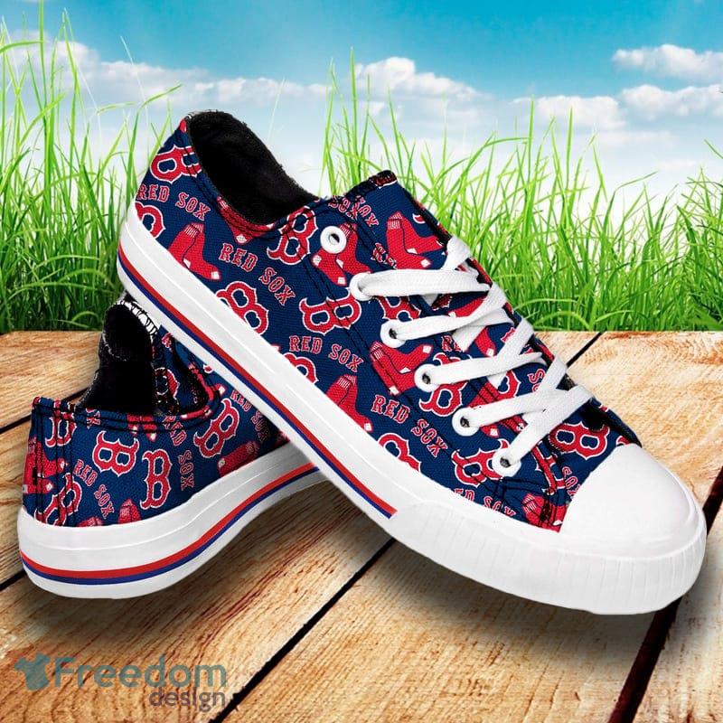 Boston Red Sox Low Top Big Logo Canvas Shoes
