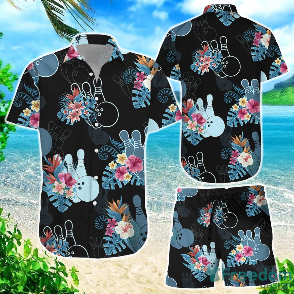 Bowling Hawaiian Shirt Bowling Tropical Pattern Gifts For Bowling Lovers Product Photo 1