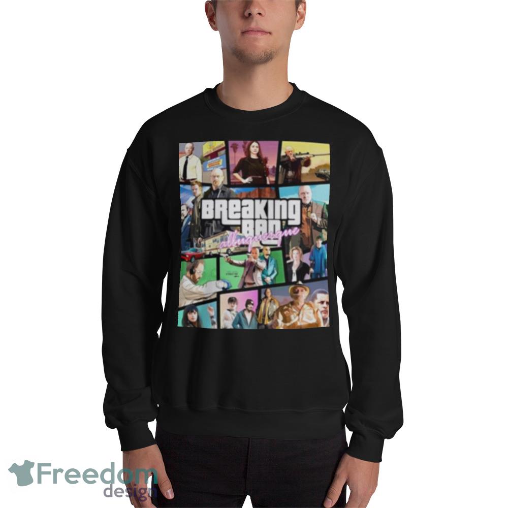 Breaking Bad Albuquerque Custom GTA art shirt - 18000 Unisex Heavy Blend Crewneck Sweatshirt Breaking Bad Albuquerque Custom GTA art shirt - 18000 Unisex Heavy Blend Crewneck Sweatshirt