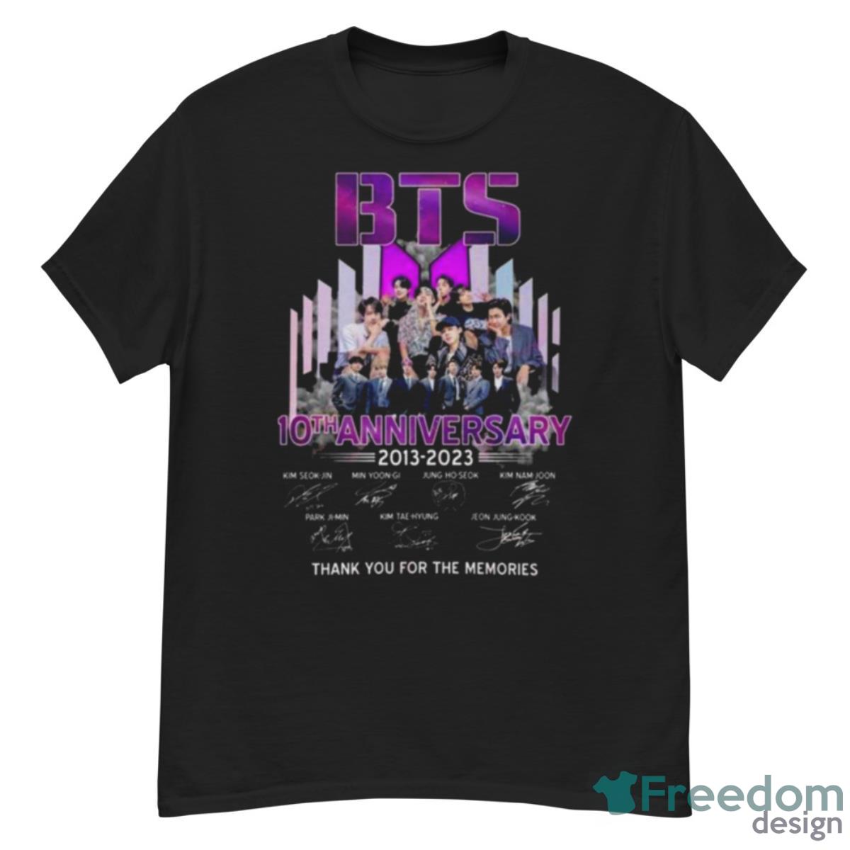 BTS 10th Anniversary 2013 – 2023 Signature Thank You For The Memories Signatures Shirt - G500 Men’s Classic T-Shirt