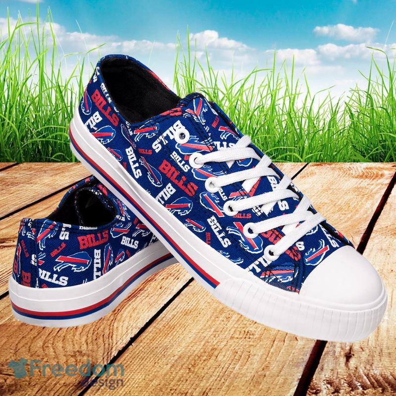 Buffalo Bills Women's Repeat Print Low Top Sneakers