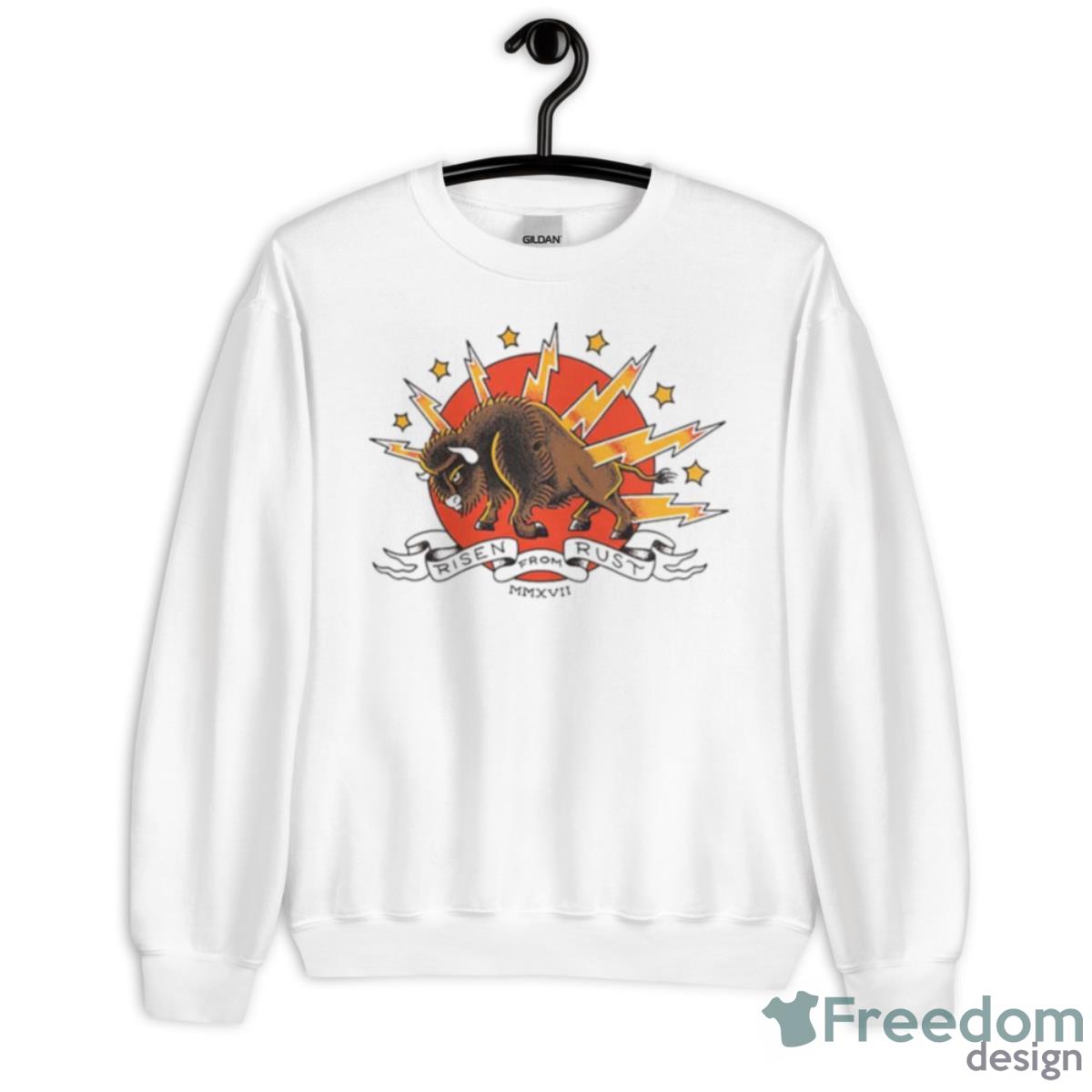 Buffalo Flash Risen From Rust Shirt - Unisex Heavy Blend Crewneck Sweatshirt