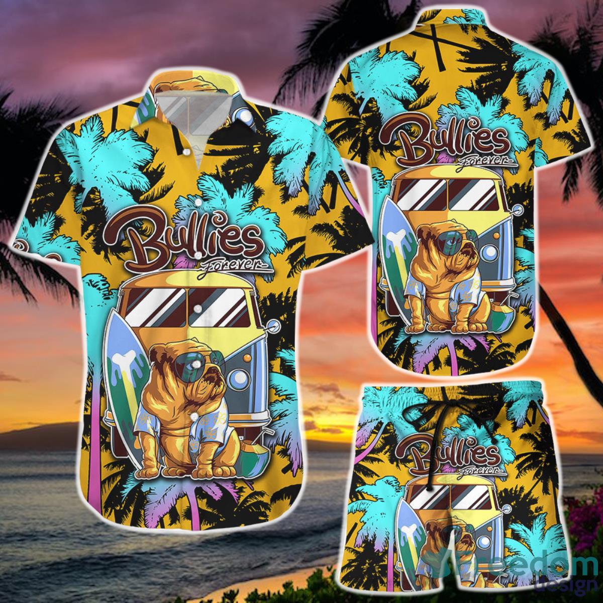 Bulldog Bullies Forever Aloha Hawaii Shirt  and Short Gifts For Bulldog Lovers Product Photo 1