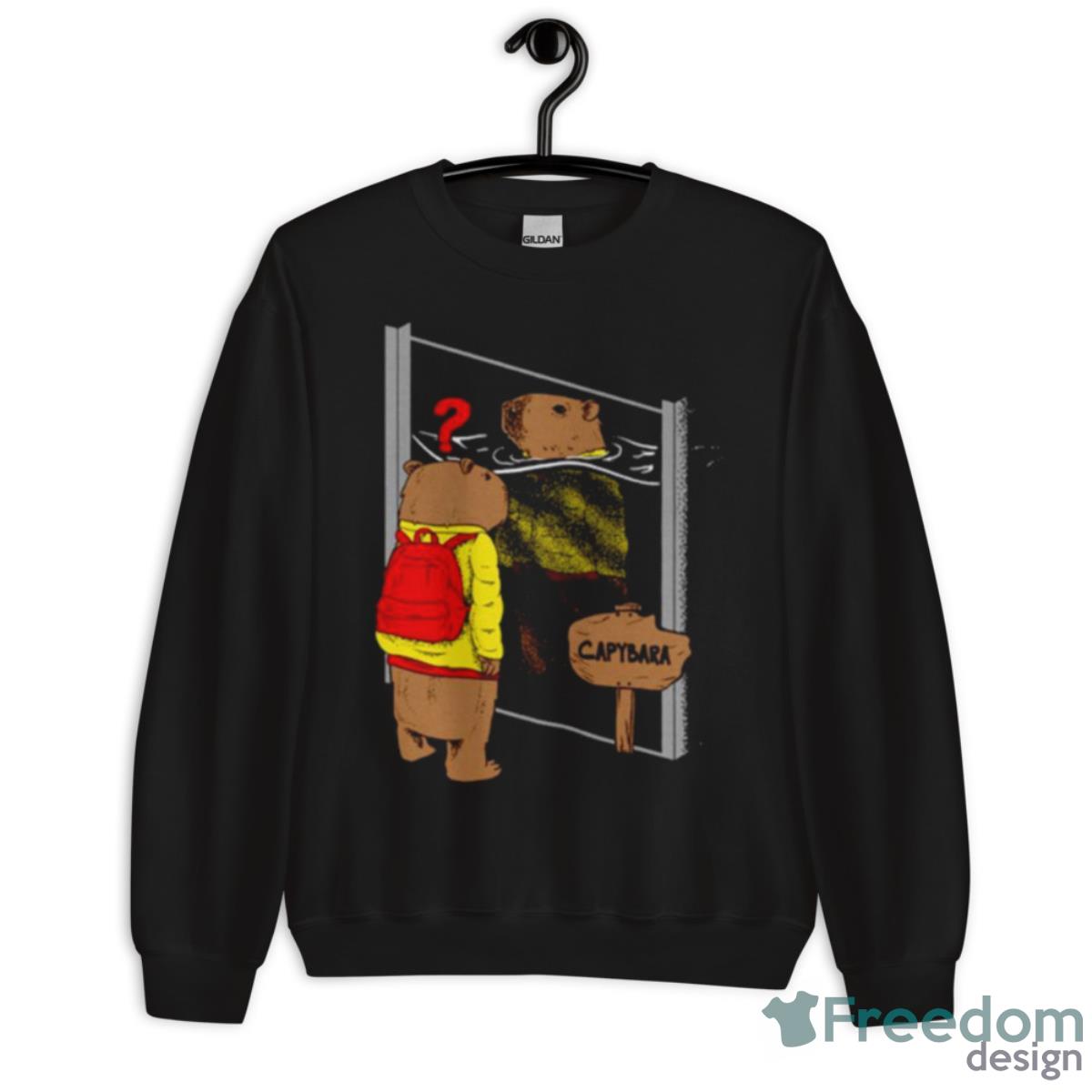 Capybara Reflection Shirt image Capybara Reflection Shirt - Unisex Crewneck Sweatshirt