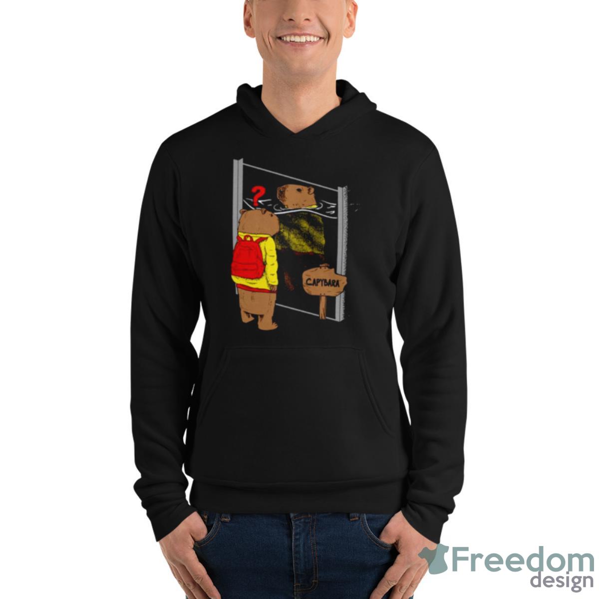 Capybara Reflection Shirt - Unisex Fleece Pullover Hoodie Capybara Reflection Shirt - Unisex Fleece Pullover Hoodie