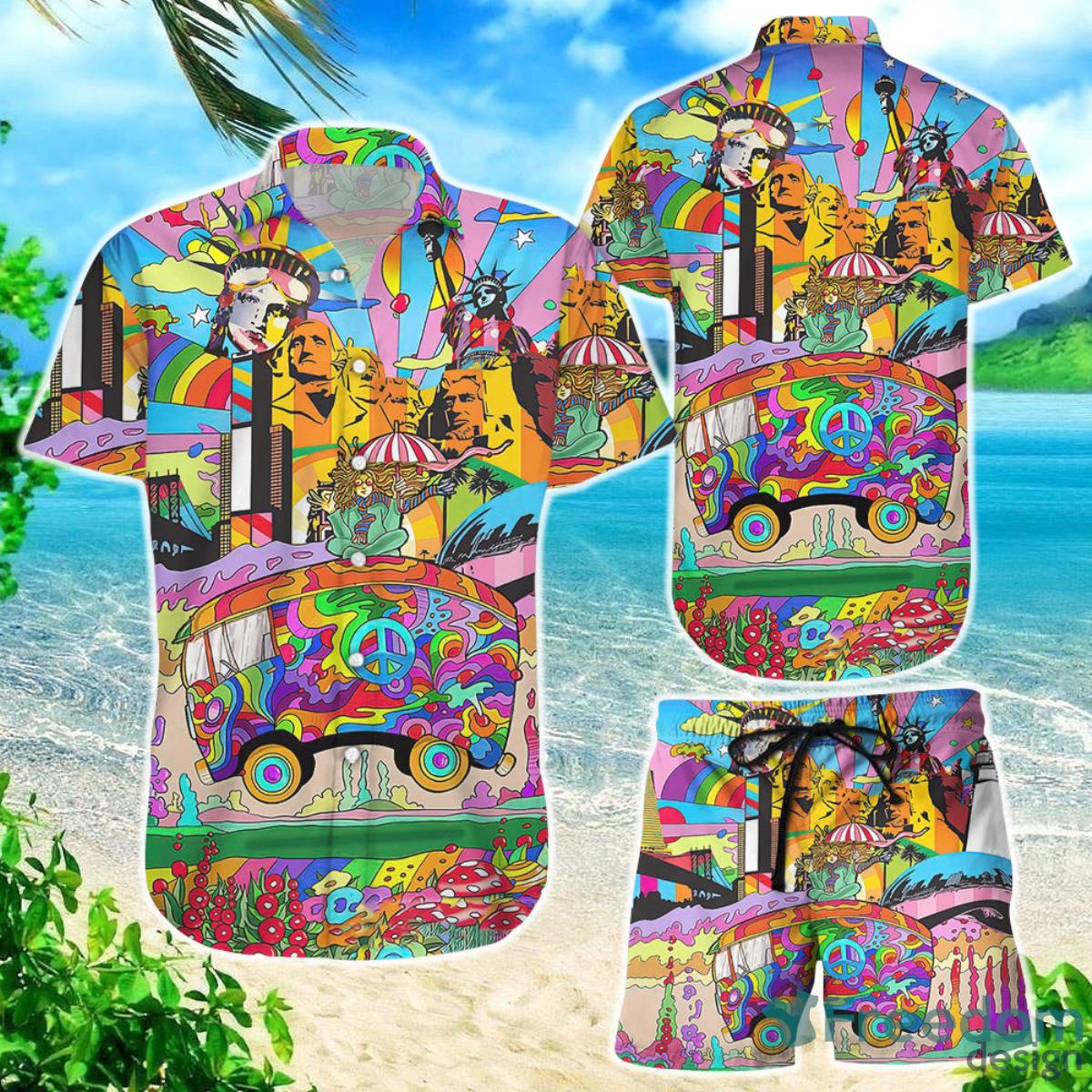 Car Hawaiian Shirt Colorful Liberties Hippie Car Feeling Groovy Hawaiian Aloha Hawaii Gifts Product Photo 1